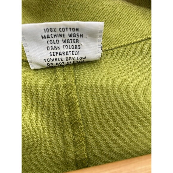 CMC Color Me Cotton Wacky Moss Green Coat Embroidered Artsy XL - Picture 11 of 11